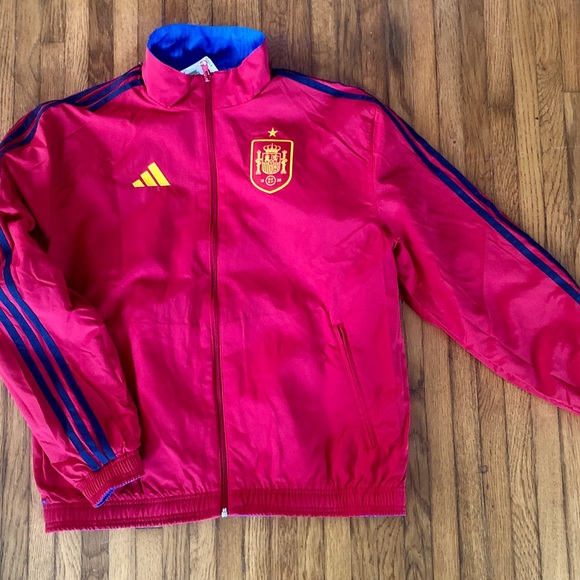 Adidas Spain 2022 World Cup Jacket Reversible Windbreaker Brand New Espana Tags - Picture 6 of 9